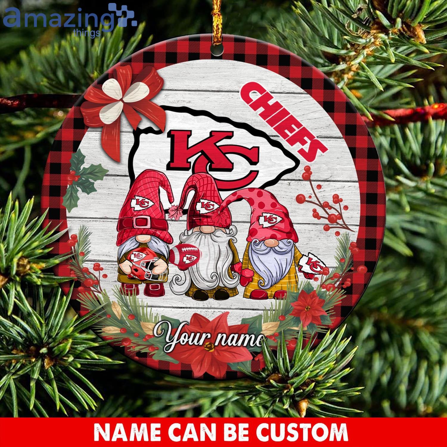 Kansas City Chiefs Merry Christmas Circle Ornament