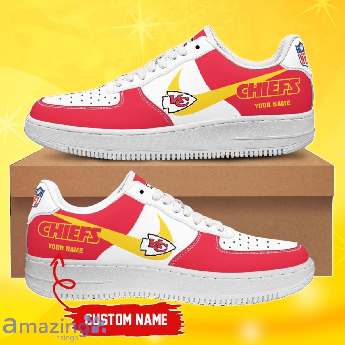 Kansas City Chiefs Custom Ball Air Force Shoes For Fans