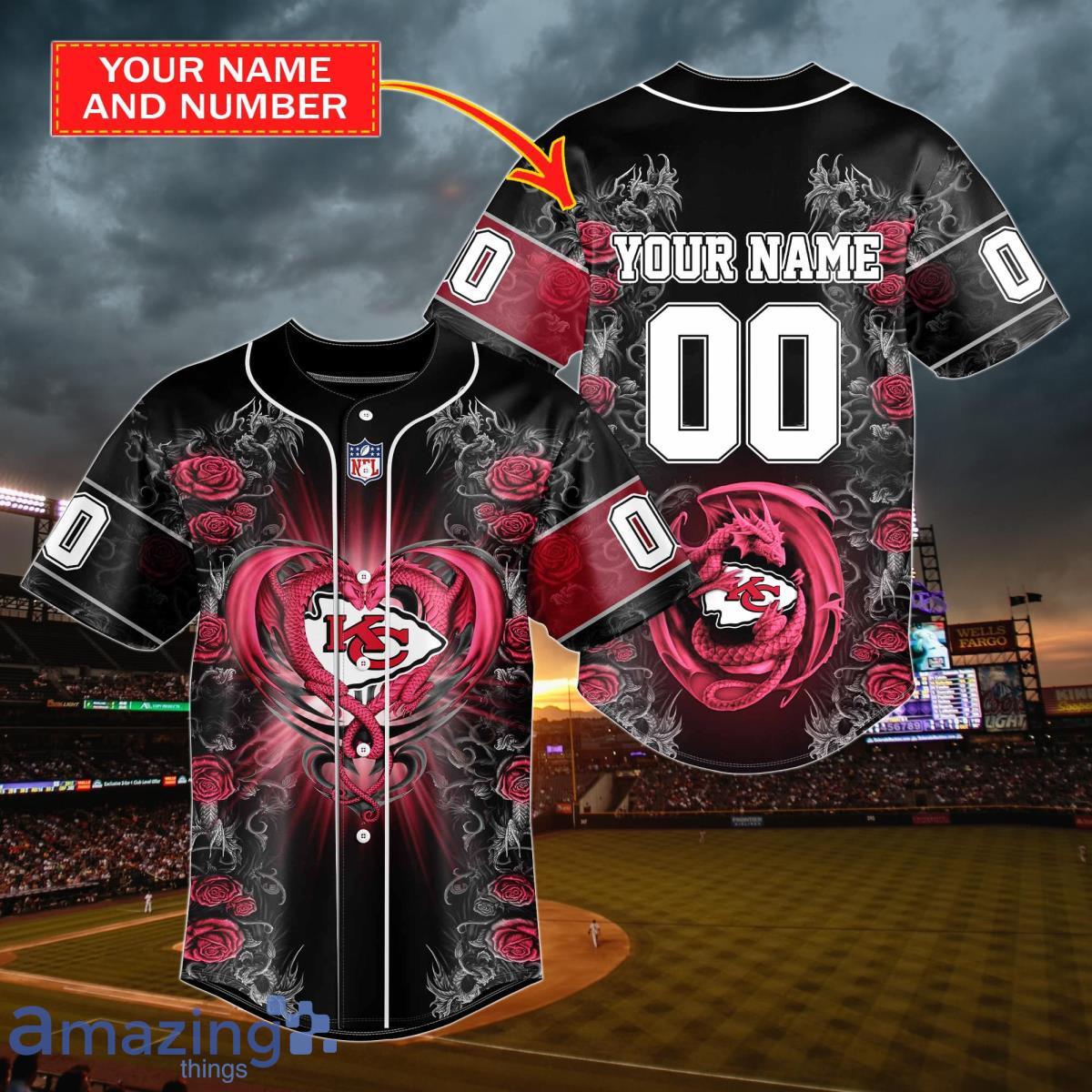 Personalized Name Number Chiefs Die Hard Fan Baseball Jersey