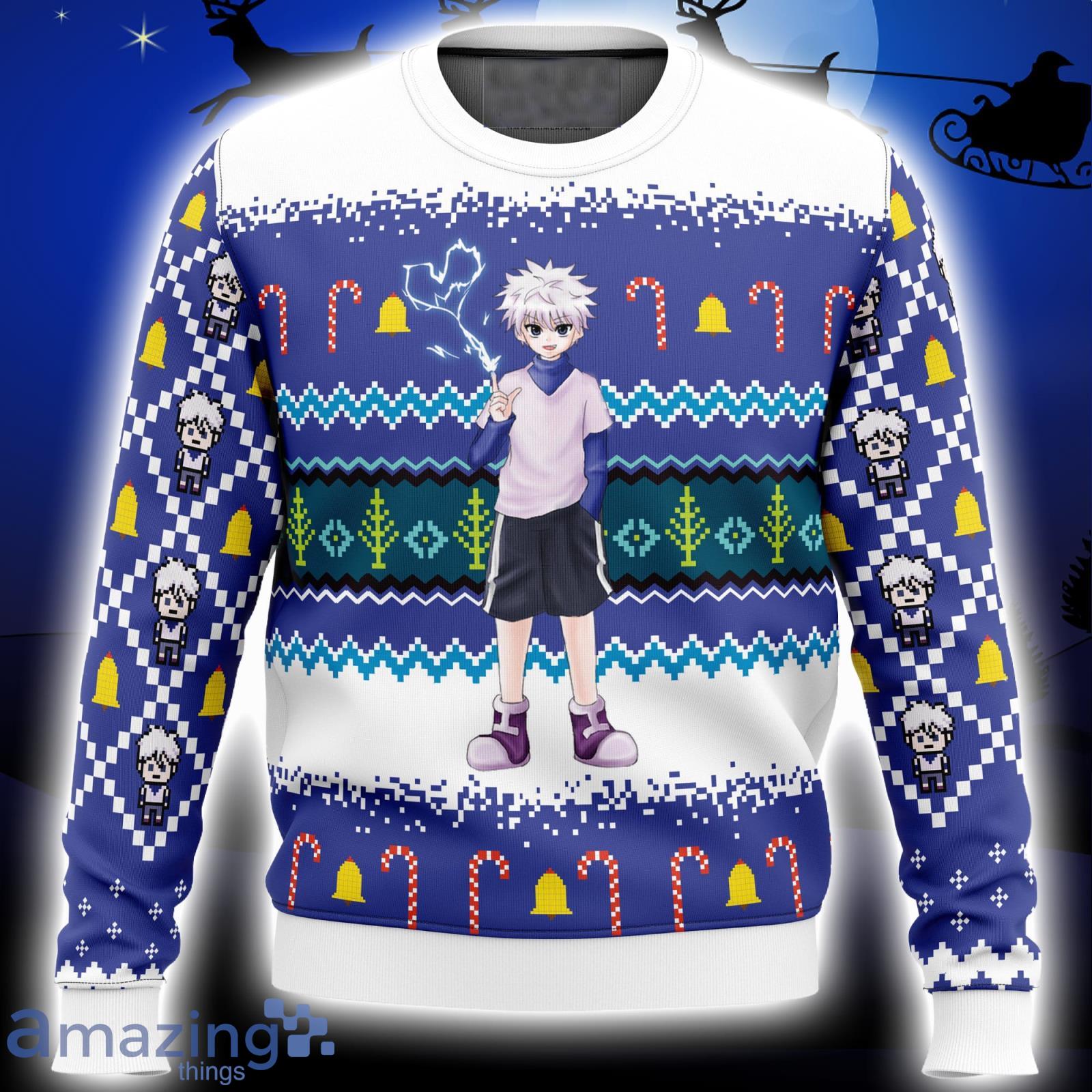 Killua Zoldyck Hunter X Hunter Xmas Ugly Christmas Sweater Christmas Gift For Men And Women Product Photo 1