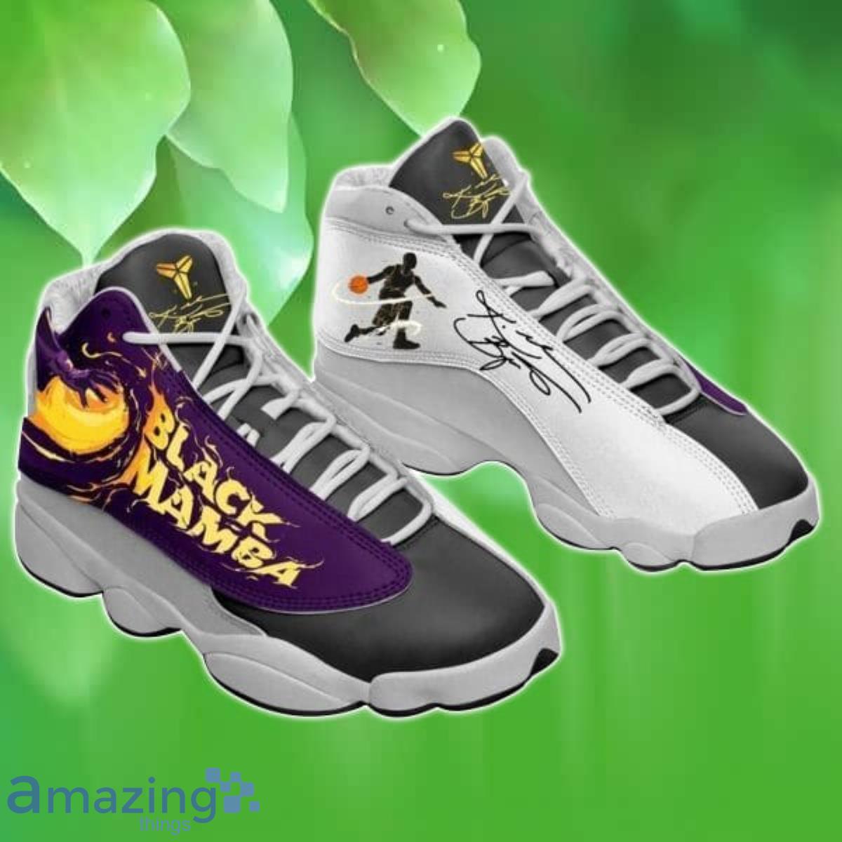 Kobe Bryant Los Angeles Lakers NBA Football Team Big Logo Air Jordan 13 Sneaker Product Photo 1