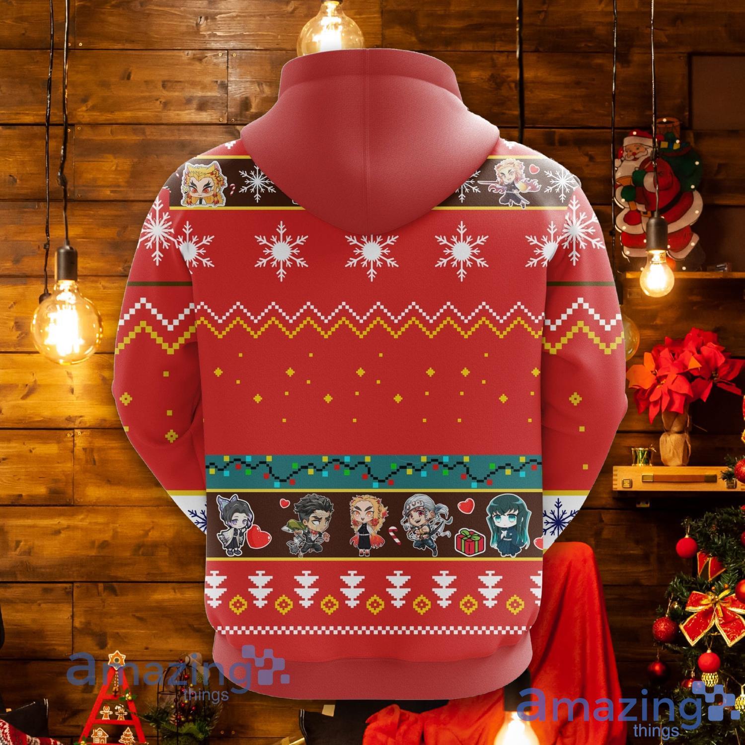 Kyojuro Rengoku Christmas Cute Noel Mc 3D Hoodie Men And Women Christmas Gift image Kyojuro Rengoku Christmas Cute Noel Mc 3D Hoodie Men And Women Christmas Gift Product Photo 2