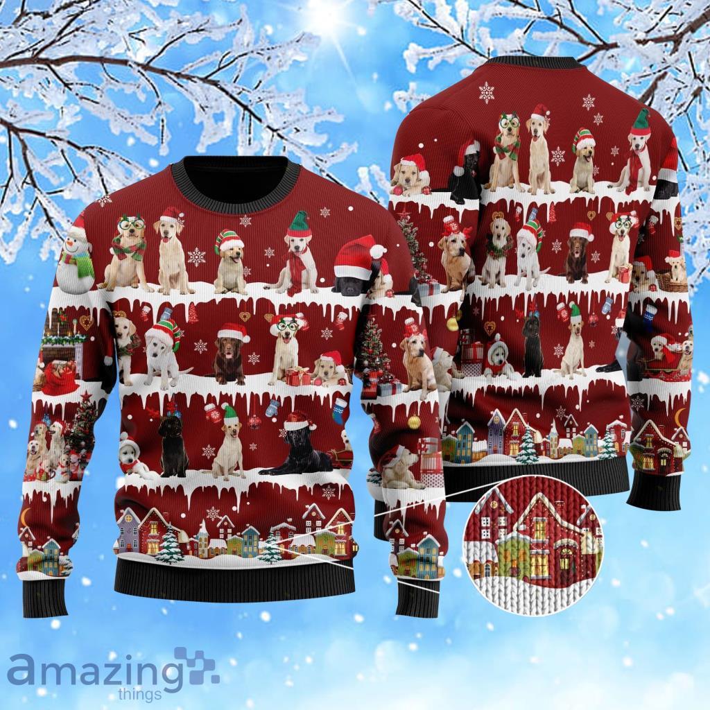 Labrador Retriever Ugly Christmas Sweater For Labrador Retriever Lovers On National Ugly Sweater 3D Day And Christmas Product Photo 1