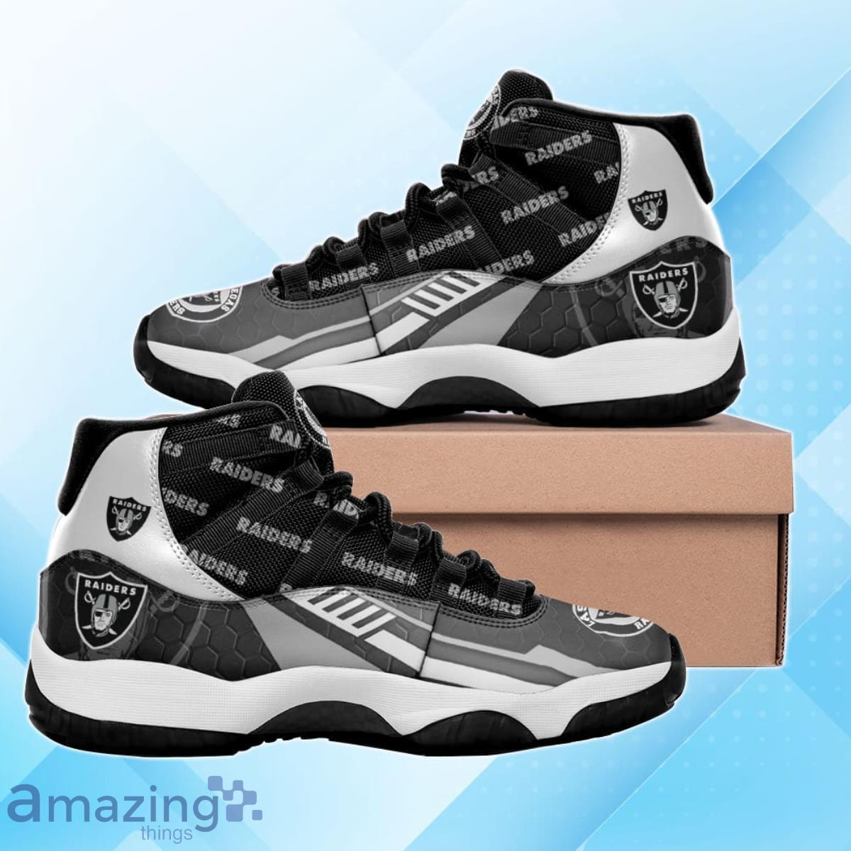 Las Vegas Raiders Air Jordan 11 Sneakers Impressive Gift For Friends Product Photo 1