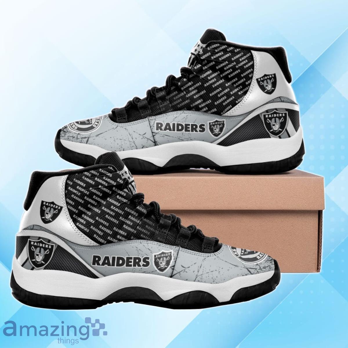 Las Vegas Raiders Air Jordan 11 Sneakers – High Top Basketball