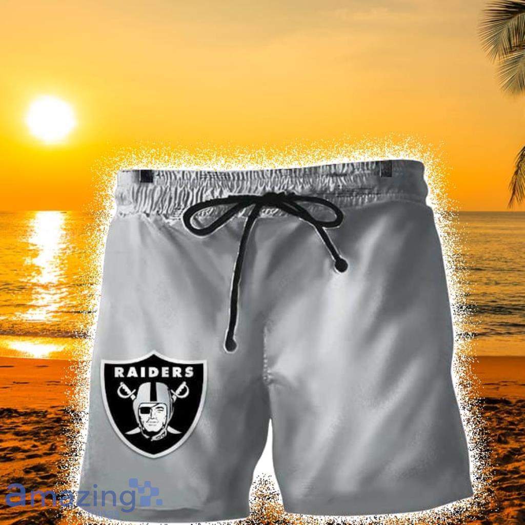 Las Vegas Raiders Floral Casual Hawaiian Shorts Gift For Fans