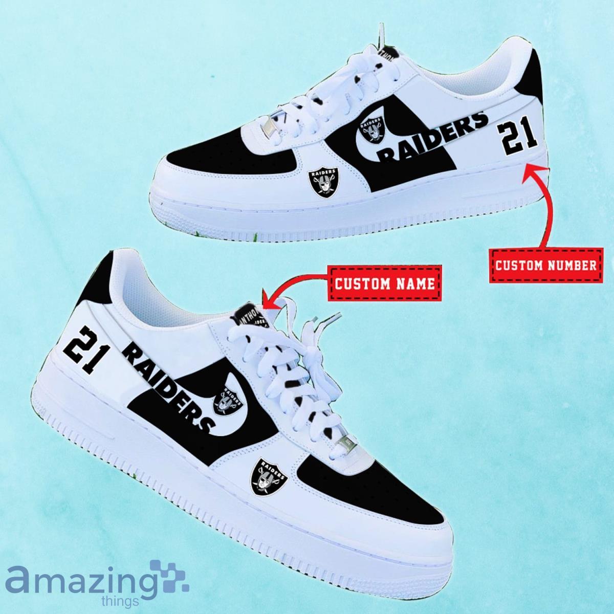 Las Vegas Raiders NFL Personalized Premium Air Force Shoes Special Gift For Fans Product Photo 2