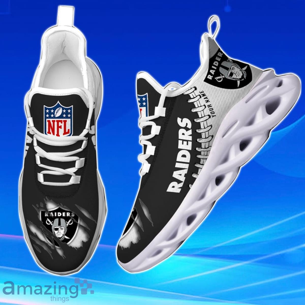 Las Vegas Raiders NFL Custom Name Unique Max Soul Shoes Gift For Fans  Running Sneaker - Freedomdesign