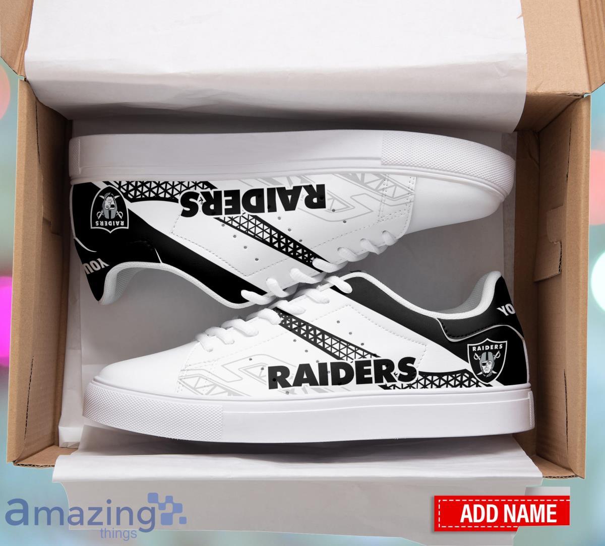 Las Vegas Raiders Personalized Stan Smith Sneakers Best Gift For Fans image Las Vegas Raiders Personalized Stan Smith Sneakers Best Gift For Fans Product Photo 2