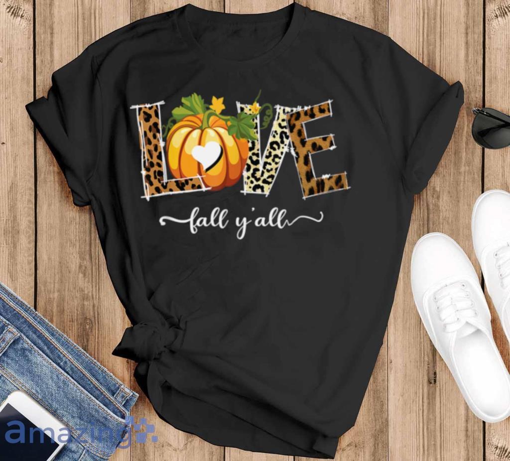 Leopard Love Fall Yall Zucchini Love For Halloween T Shirt Product Photo 1