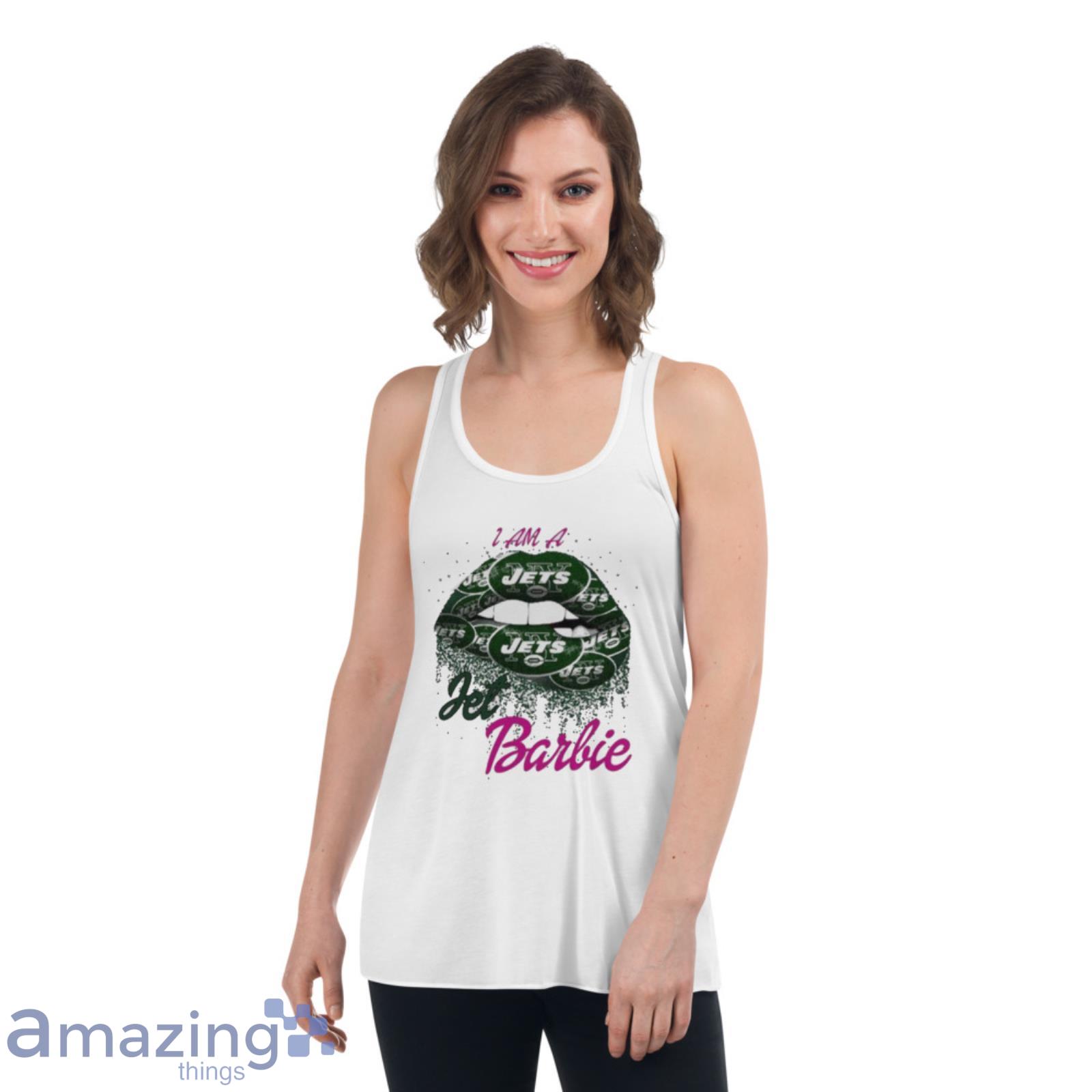 Lip New York Jets I Am A Jet Barbie Shirt image Lip New York Jets I Am A Jet Barbie Shirt - Womens Flowy Racerback Tank
