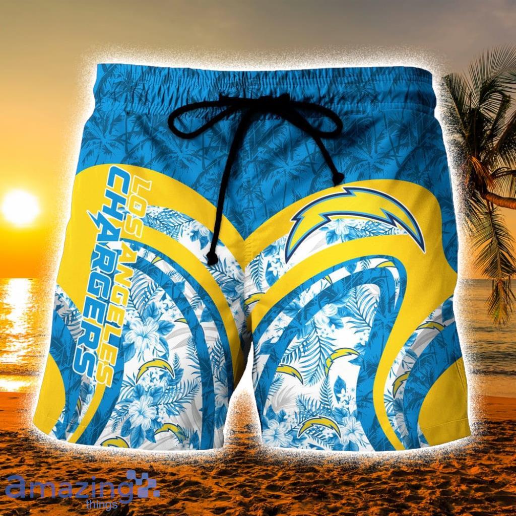 Los Angeles Chargers Floral Casual Hawaiian Shorts Gift For Fans