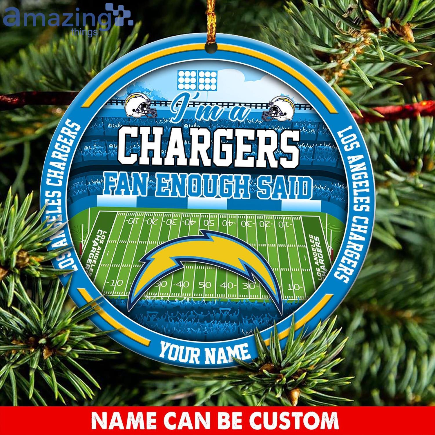 Personalized Name and Number Los Angeles Chargers christmas