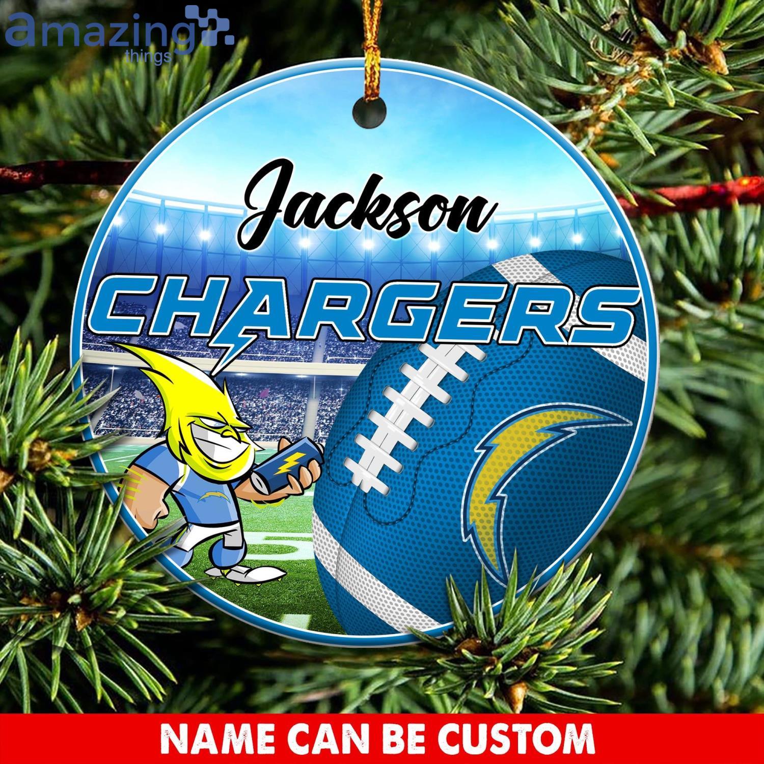 Personalized Name and Number Los Angeles Chargers christmas