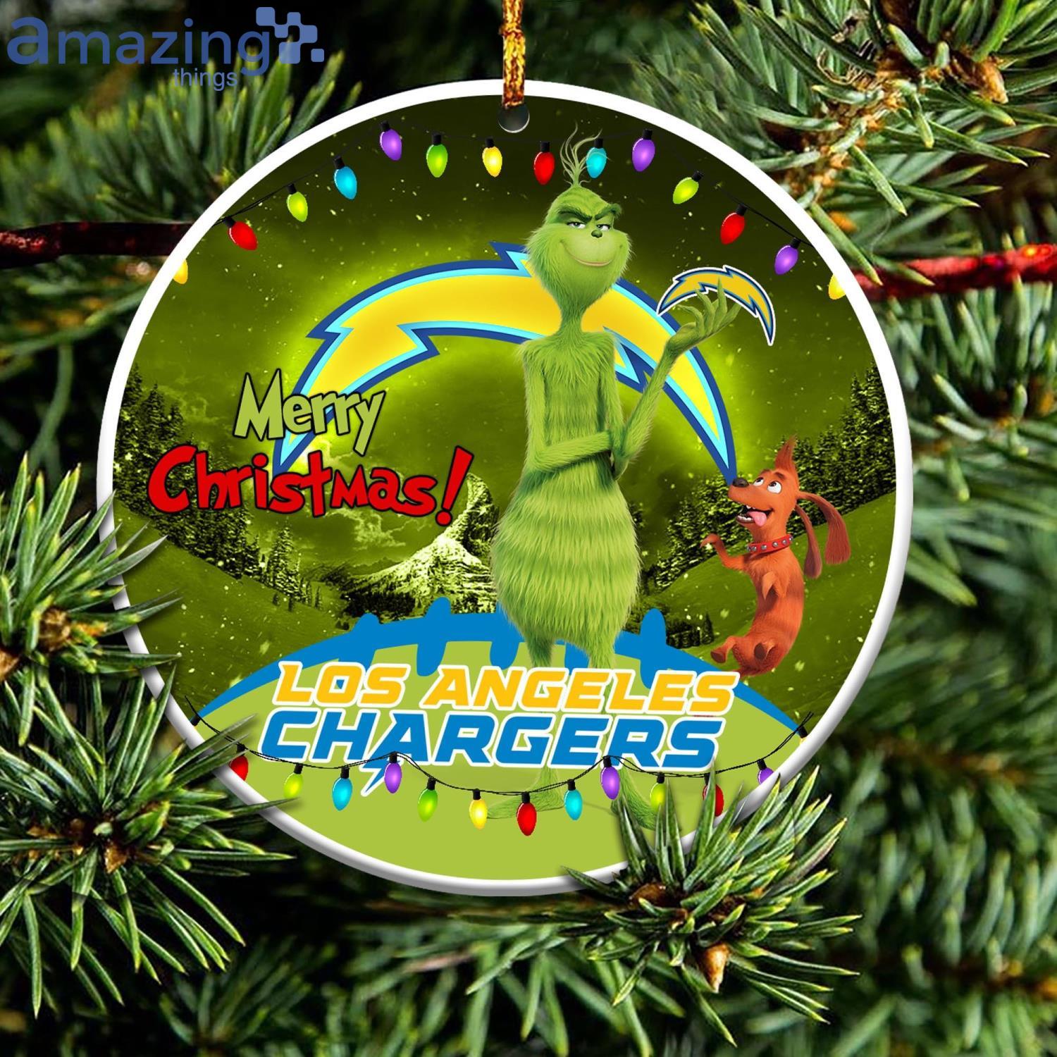 Los Angeles Chargers NFL Funny Grinch Christmas Ornaments Product Photo 1