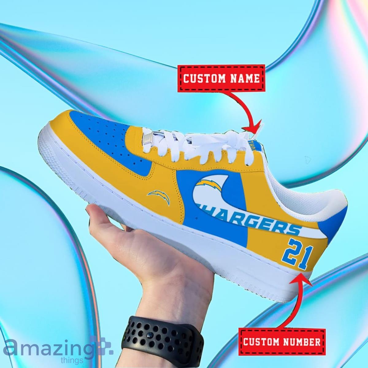 Los Angeles Chargers NFL Personalized Premium Air Force Shoes Special Gift For Fans Product Photo 1