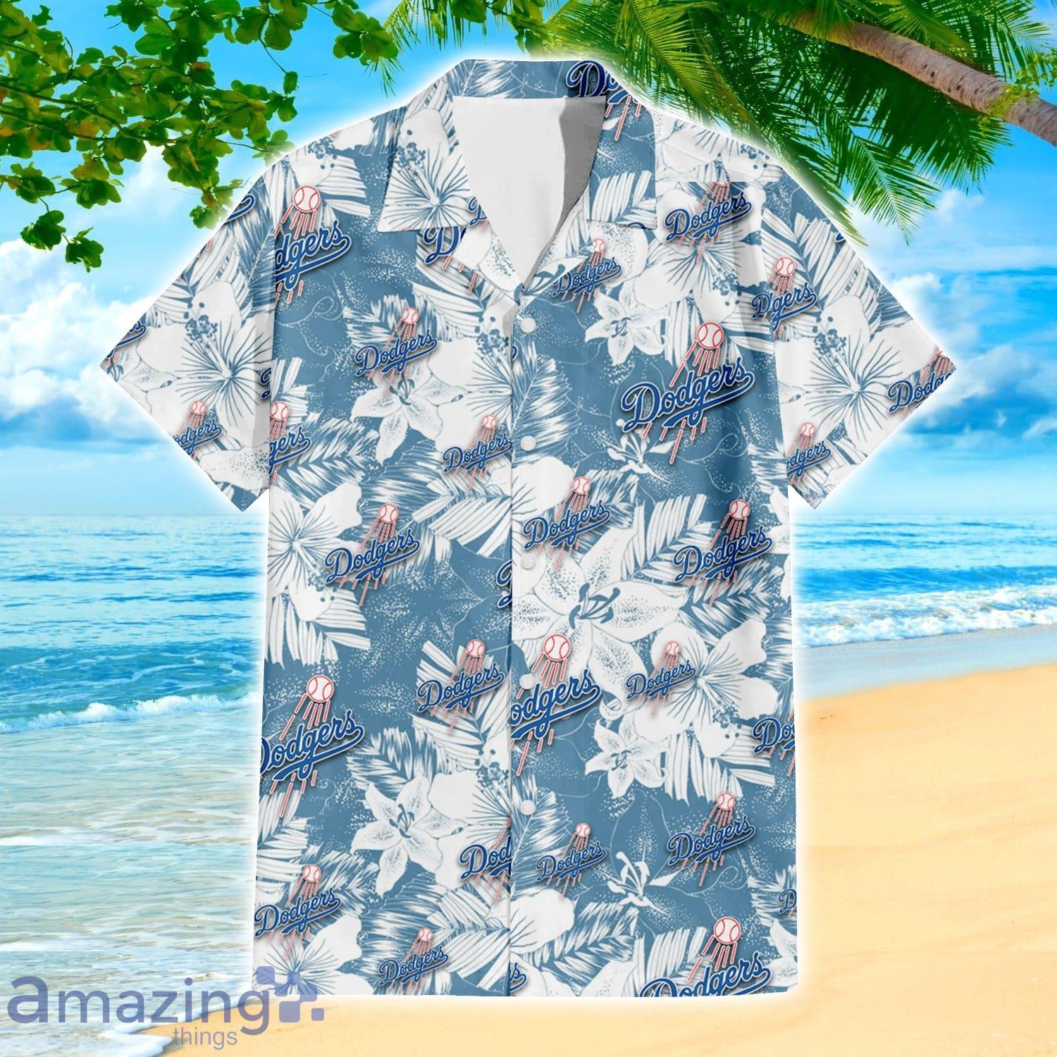 Los Angeles Dodgers Daisy Flower All Over Print Hawaiian Shirt