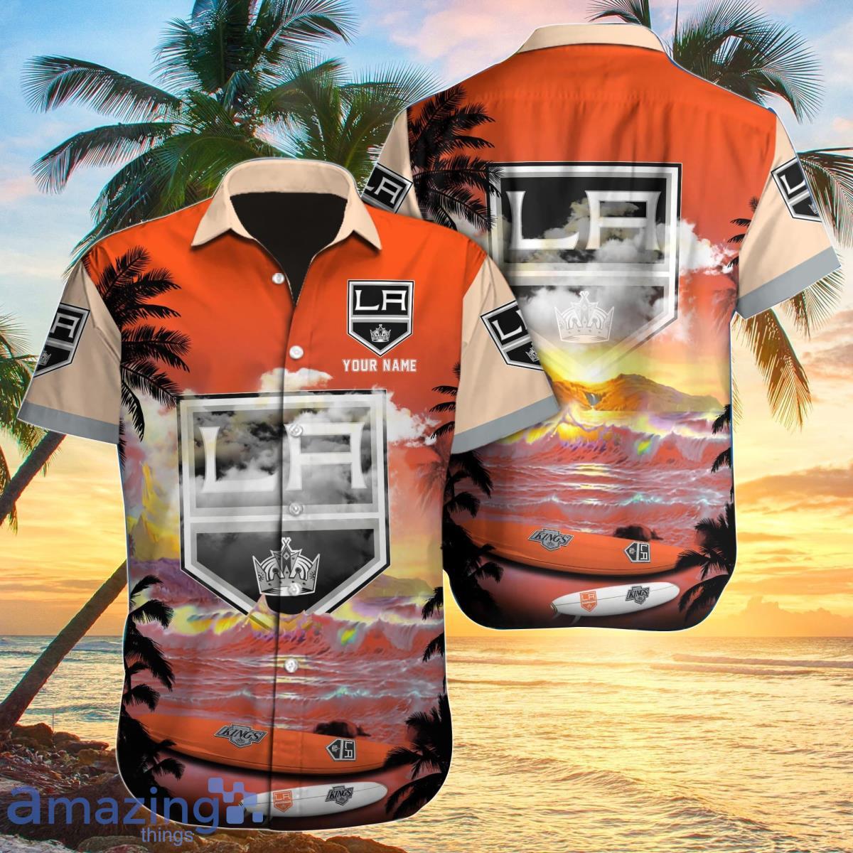 Los Angeles Kings NHL Custom Name Hawaiian Shirt For Men Women Best Gift  For Fans - YesItCustom