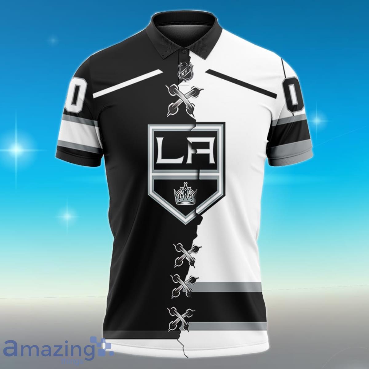 Los Angeles Kings Custom Name And Number NHL Fans Polo Shirt