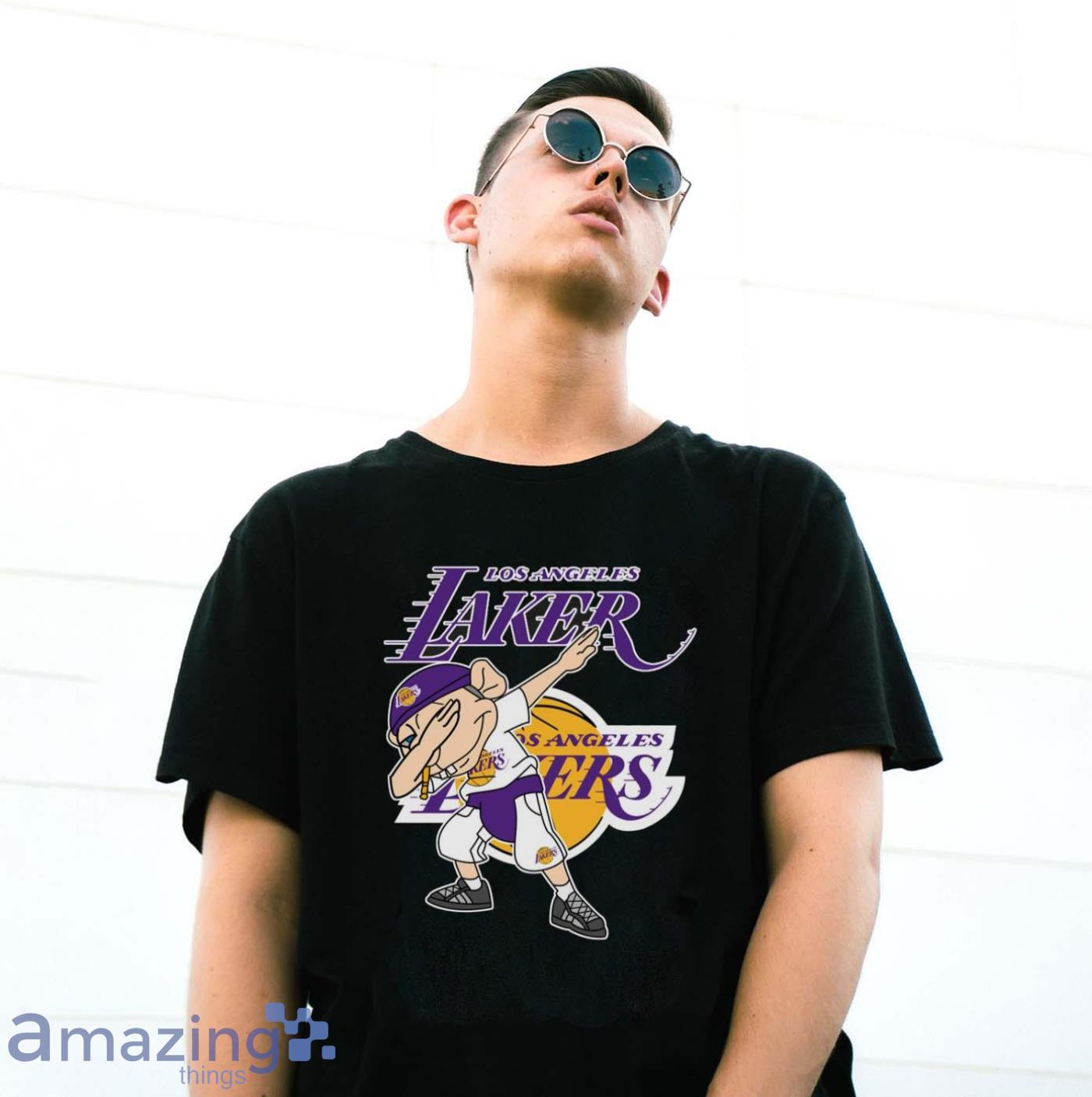 Los Angeles Lakers NBA Basketball Jeffy Dabbing Sports T Shirt For Men And Women image Los Angeles Lakers NBA Basketball Jeffy Dabbing Sports T Shirt For Men And Women - G500 Gildan T-Shirt