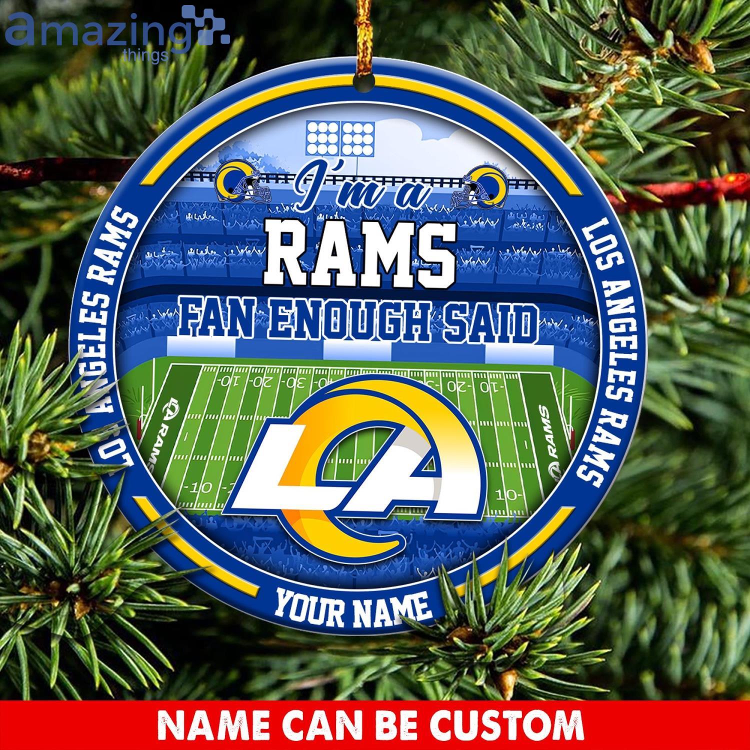 Los Angeles Rams NFL Christmas Ornament Custom Name For Fans