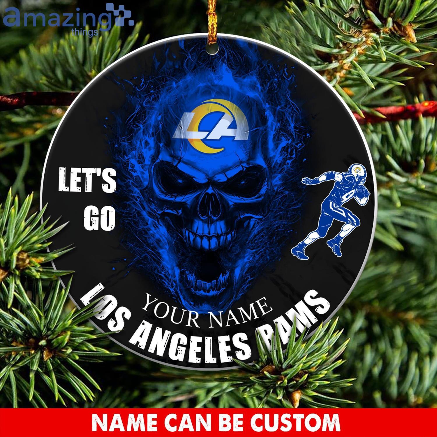 Dallas Cowboys NFL Let's Go Skull Christmas Ornament Custom Name For Fans