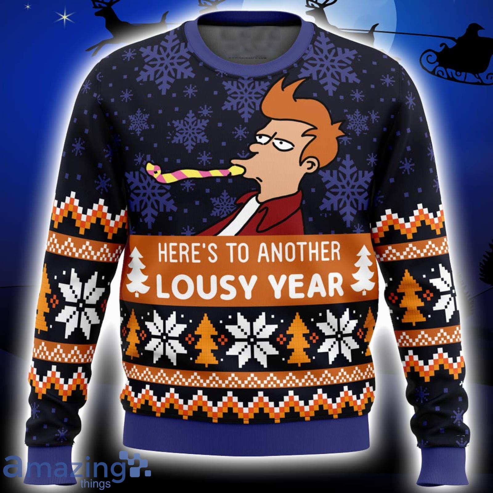 Lousy Year Futurama Xmas Ugly Christmas Sweater Christmas Gift For Men And Women Product Photo 1