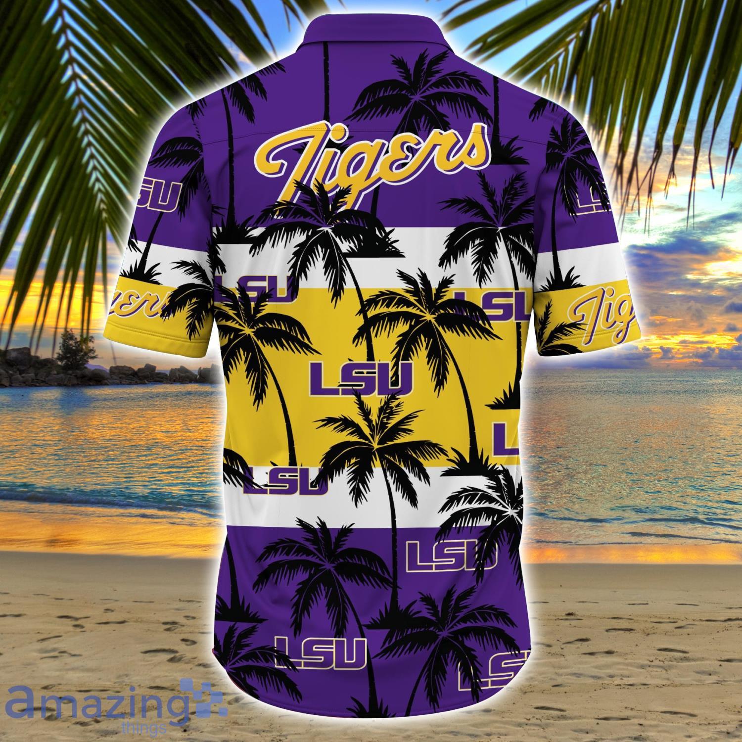 LSU TIGERS All Over Print Logo And Coconut Trending Summer Gift Aloha Hawaiian Shirt image LSU TIGERS All Over Print Logo And Coconut Trending Summer Gift Aloha Hawaiian Shirt Product Photo 3