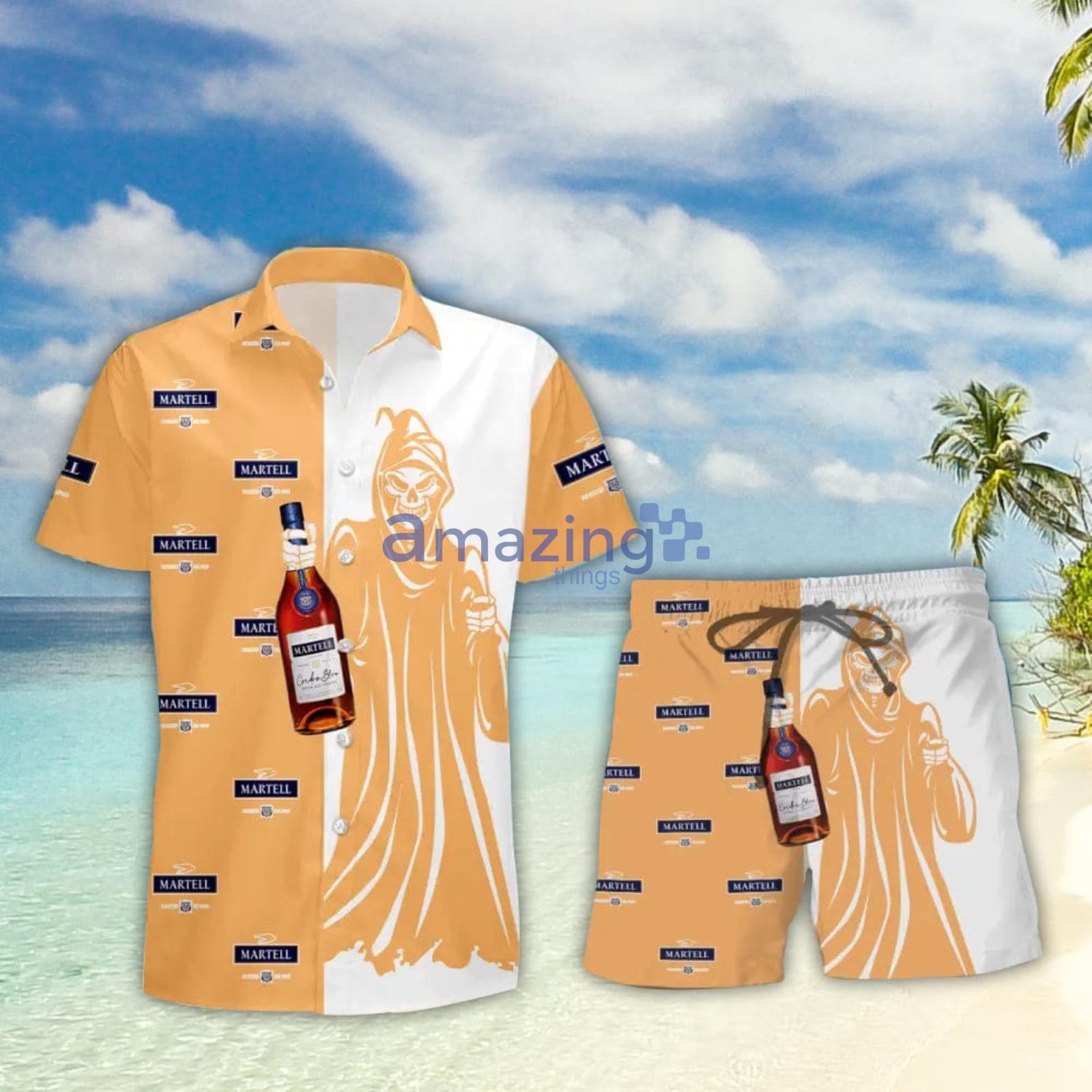 Martell Cognac Death Halloween Men And Women Hawaiian Shirt And Shorts Halloween Gift Product Photo 1