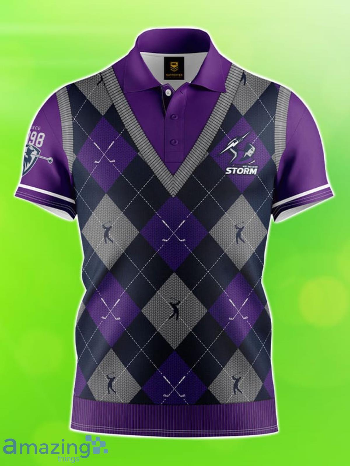 Melbourne Storm NRL Fairway Golf Polo Shirt Best Gift Men And Women For Fans Product Photo 1