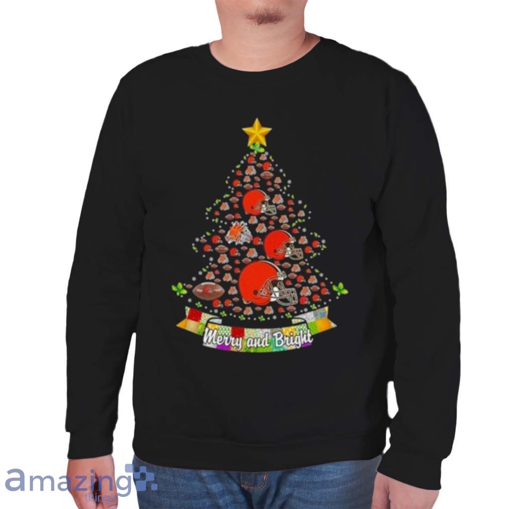 Merry And Bright Cleveland Browns Nfl Christmas Tree Shirt image Merry And Bright Cleveland Browns Nfl Christmas Tree Shirt Product Photo 10