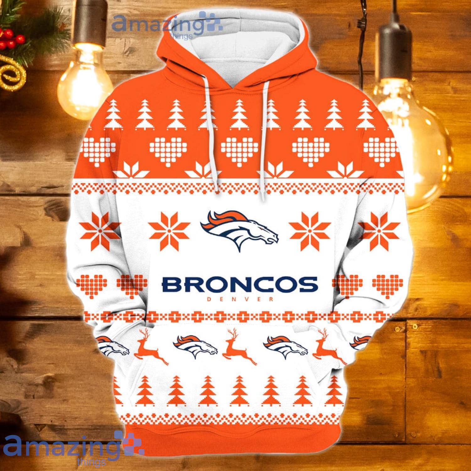 Men / Women Denver Broncos 3D Zipper Hoodie, Denver Broncos Zipper