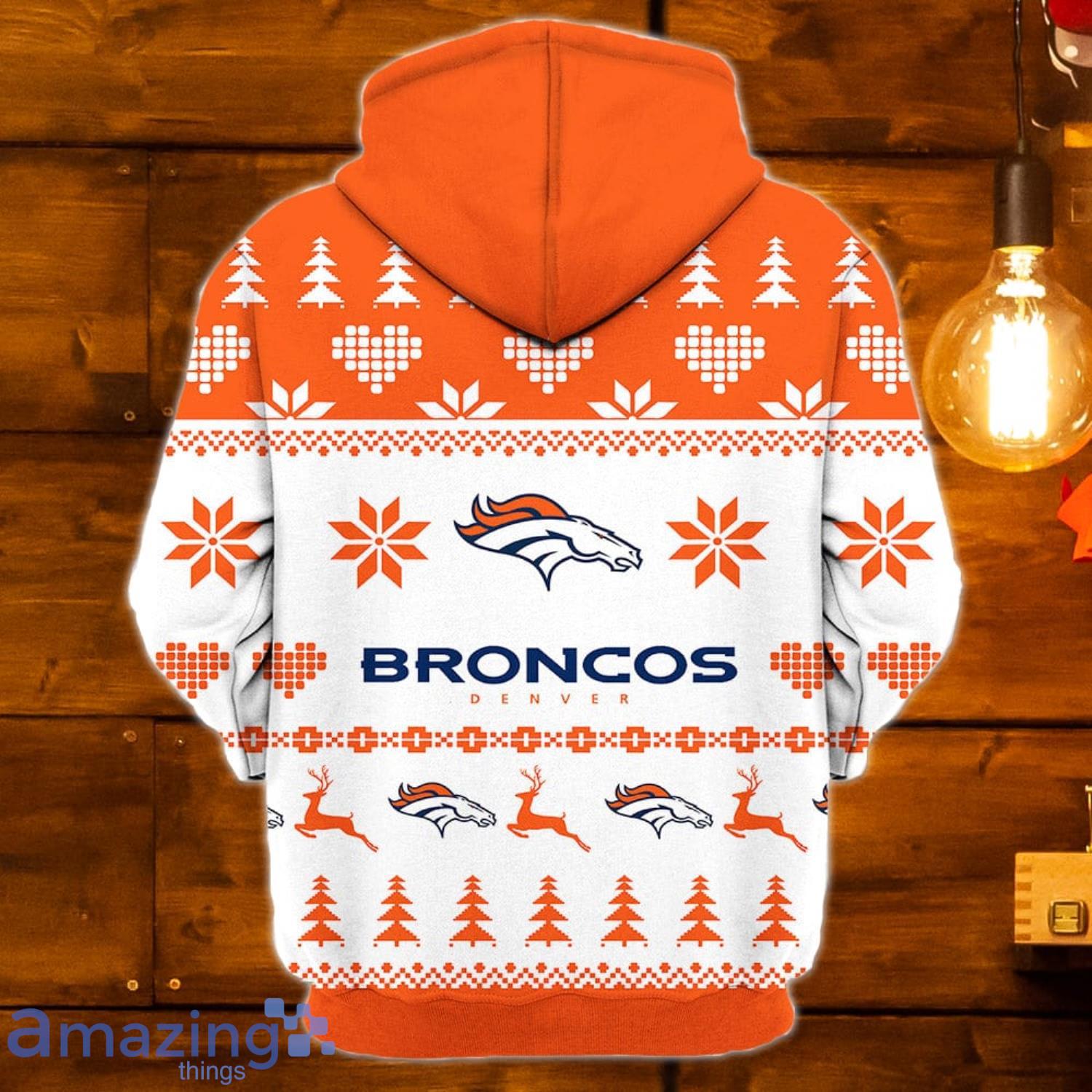 Men / Women Denver Broncos 3D Zipper Hoodie, Denver Broncos Zipper