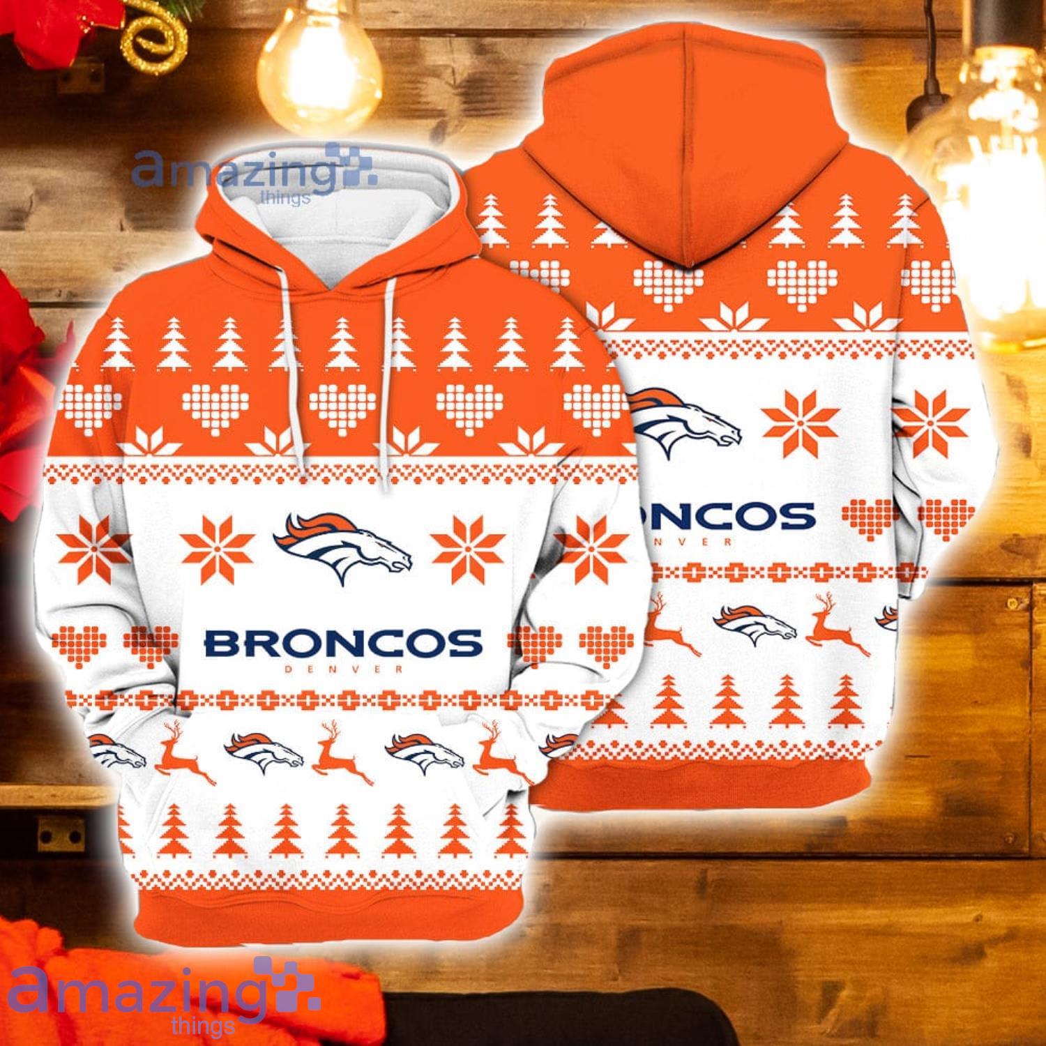 Men / Women Denver Broncos 3D Zipper Hoodie, Denver Broncos Zipper