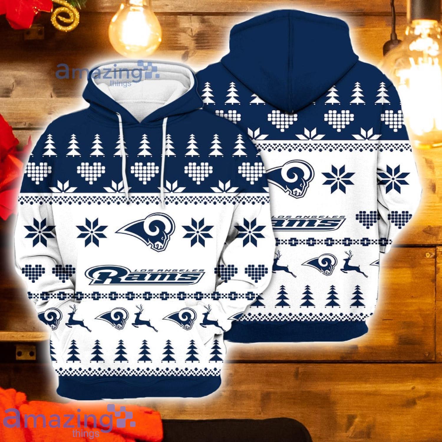 Merry Christmas 2023 Heart Pattern Los Angeles Rams New Trends 3D