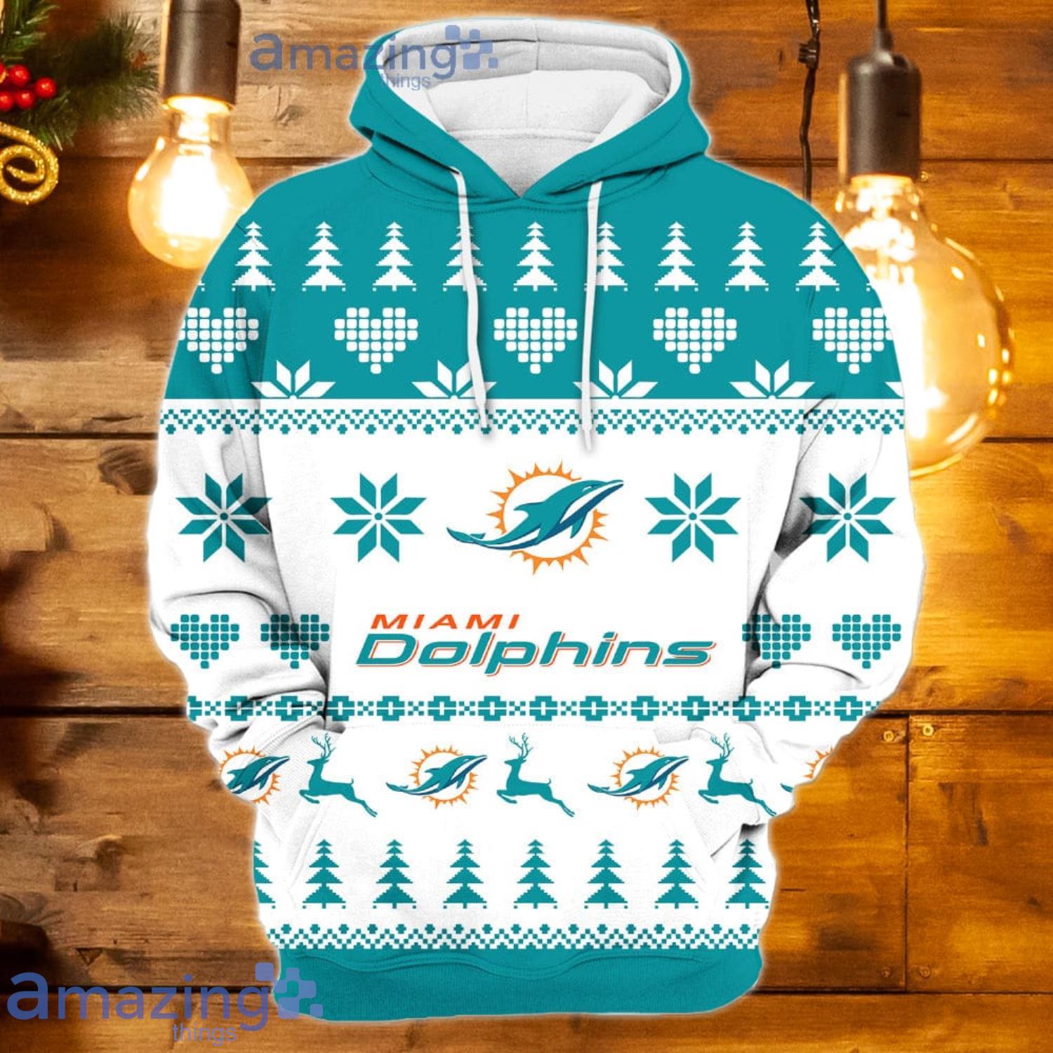 Miami Dolphins Men's Hoodie Sleeveless Sweatshirt Zip Up Jacket