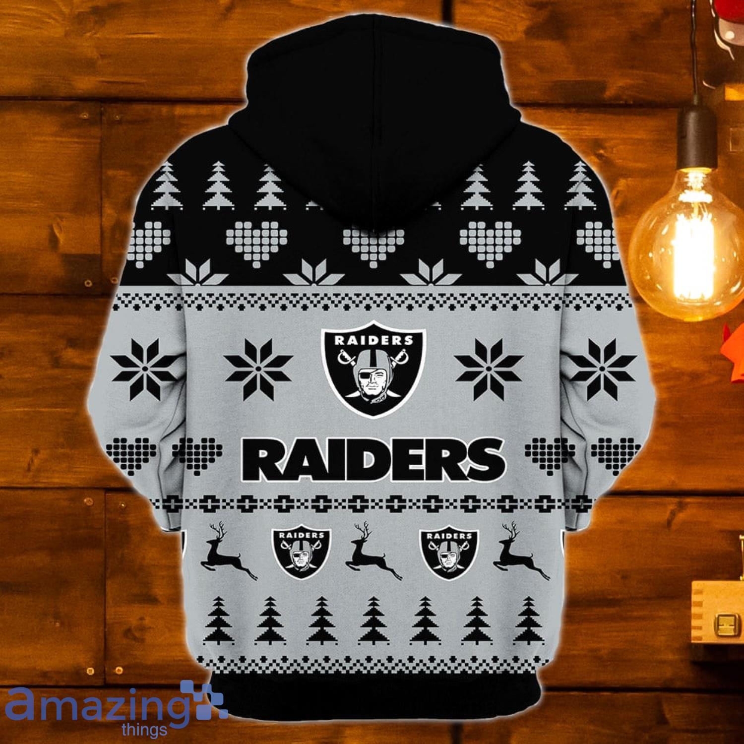 Merry Christmas 2023 Heart Pattern Oakland Raiders New Trends 3D