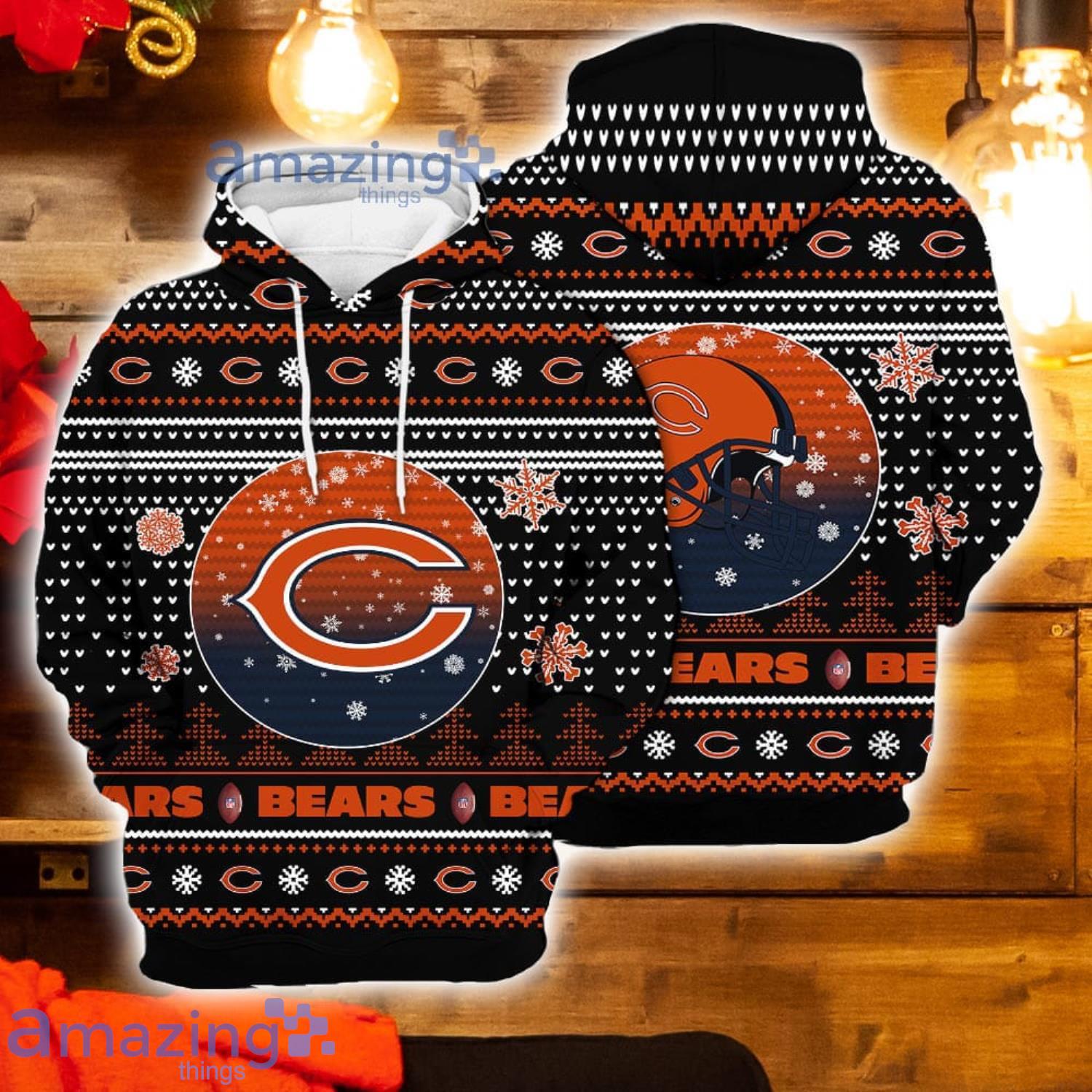 Men'S Chicago Bears Hoodies Cheap 3D Sweatshirt Pullover