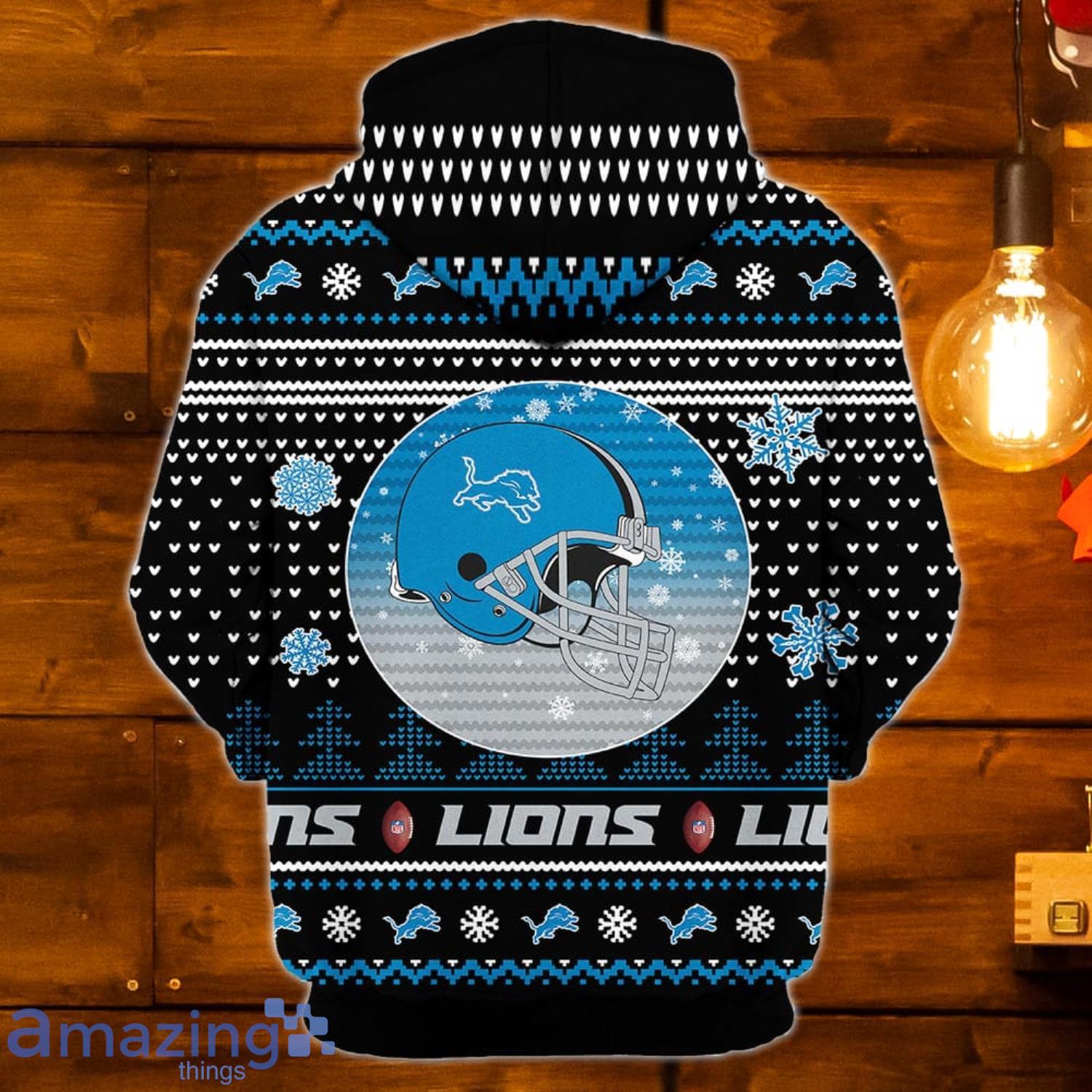 Merry Christmas 2023 Heart Pattern Detroit Lions New Trends 3D Hoodie  Christmas Gift For Men And Women - Freedomdesign