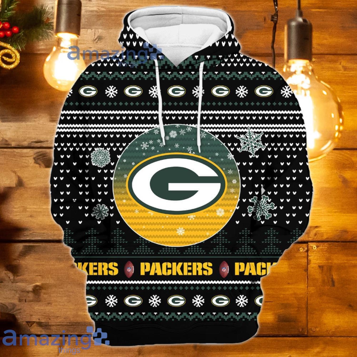 Merry Christmas 2023 Heart Pattern Green Bay Packers New Trends 3D