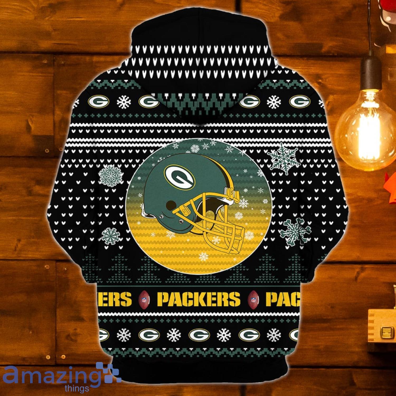 Merry Christmas 2023 Heart Pattern Green Bay Packers New Trends 3D