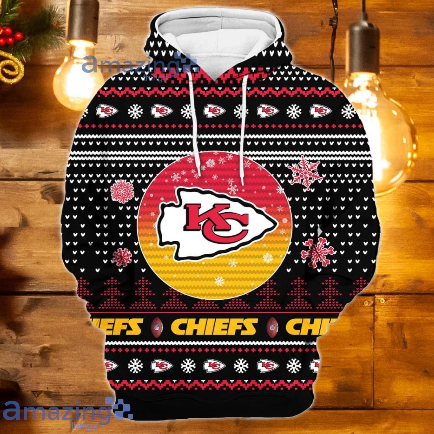 Merry Christmas 2023 Heart Pattern Kansas City Chiefs New Trends 3D Hoodie  Christmas Gift For Men And Women - Freedomdesign