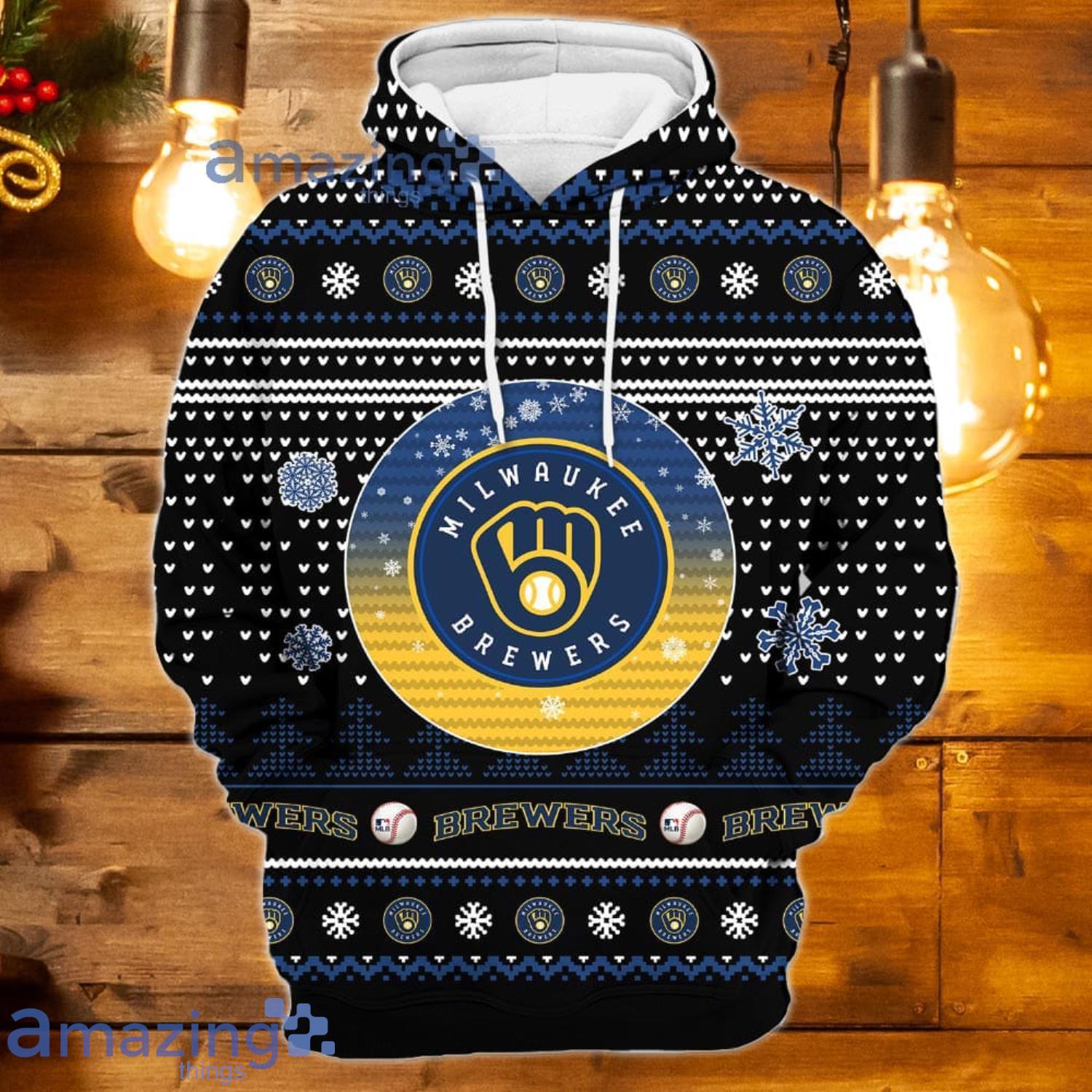 Milwaukee Brewers 3D Hoodie Zip Hoodie For Men Women MLB Fans - T-shirts  Low Price