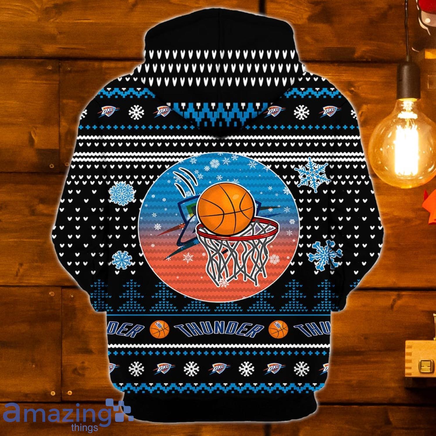 Merry Christmas Season 2023 Oklahoma City Thunder 3D Hoodie Christmas Gift For Men And Women image Merry Christmas Season 2023 Oklahoma City Thunder 3D Hoodie Christmas Gift For Men And Women Product Photo 3