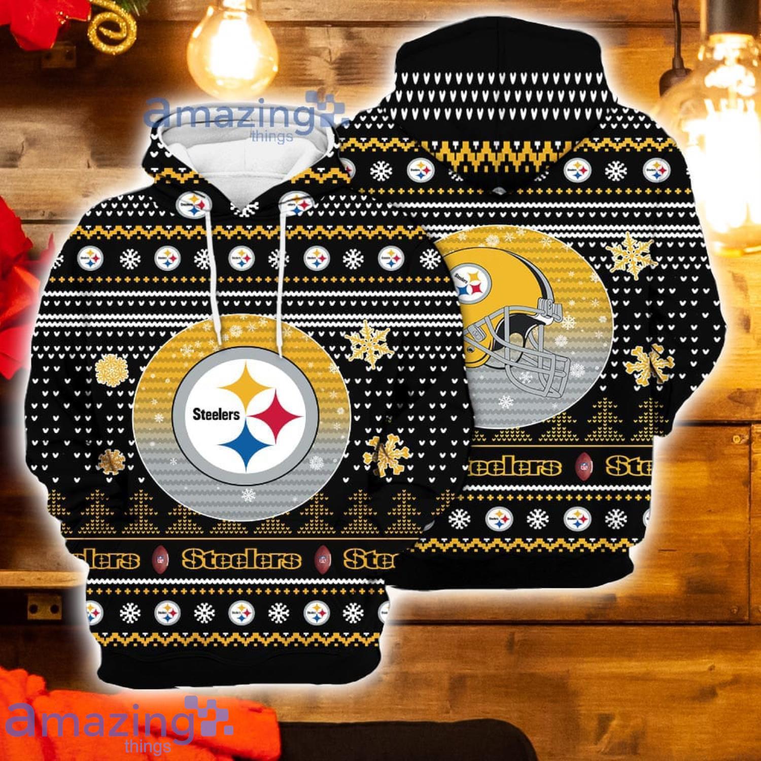 Merry Christmas 2023 Heart Pattern Pittsburgh Steelers New Trends 3D Hoodie  Christmas Gift For Men And Women - Freedomdesign