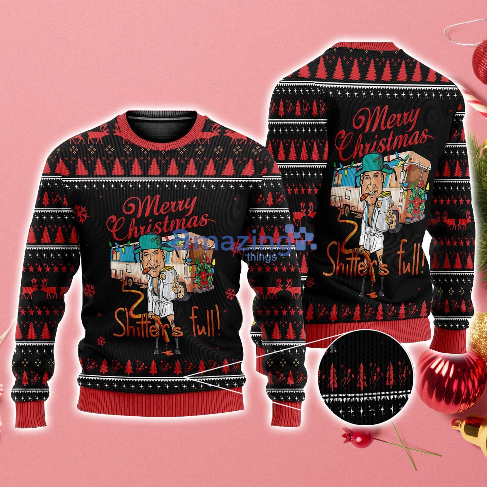 T-Shirt Divertente Merry Christmas Shitters Full 100% Cotone - Foto 3