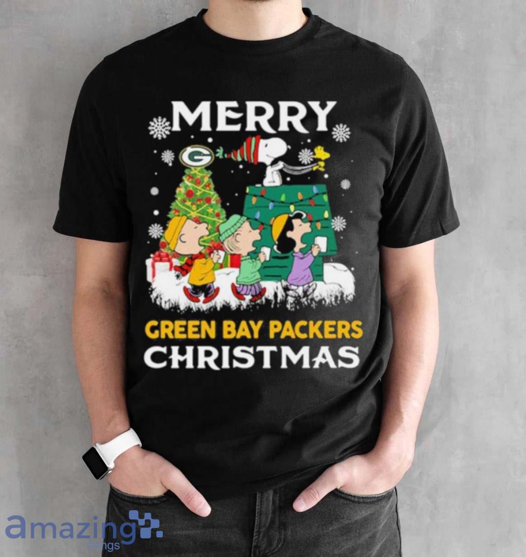 Happy Merry Christmas Snoopy Green Bay Packers logo gift shirt