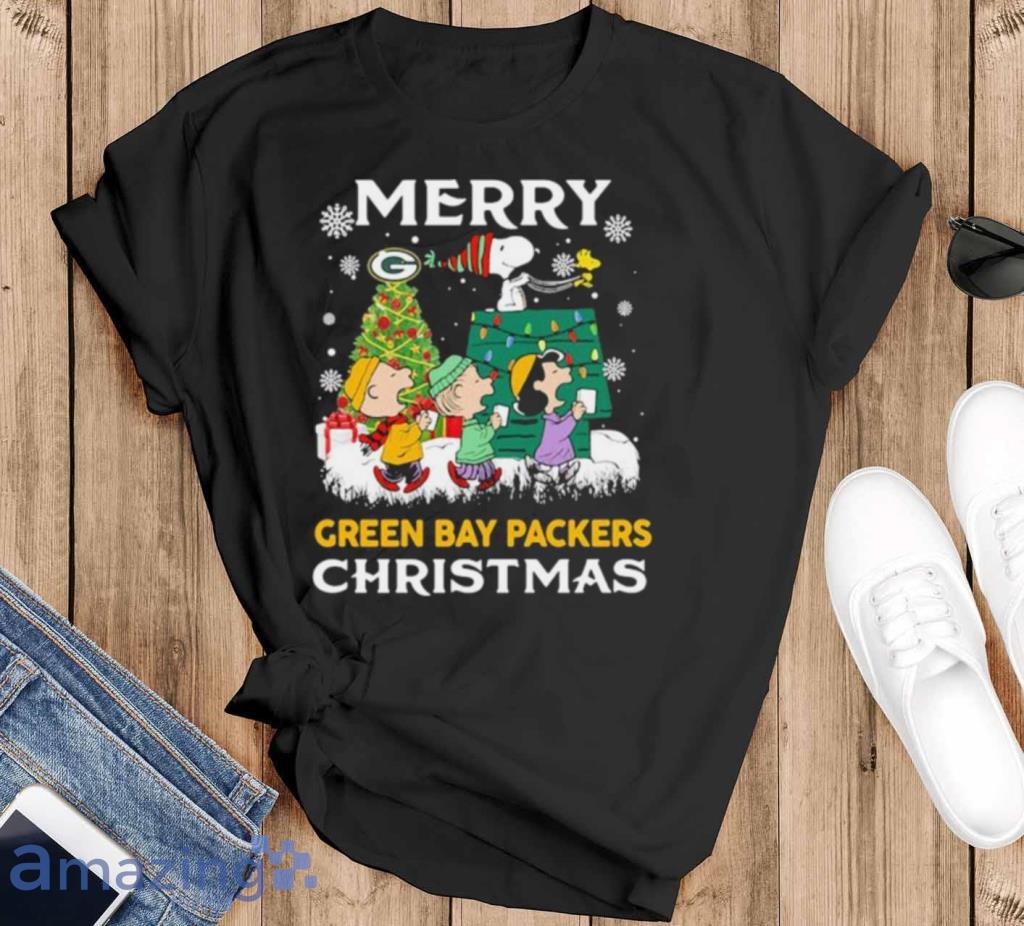 Merry Green Bay Packers Christmas Snoopy Shirt