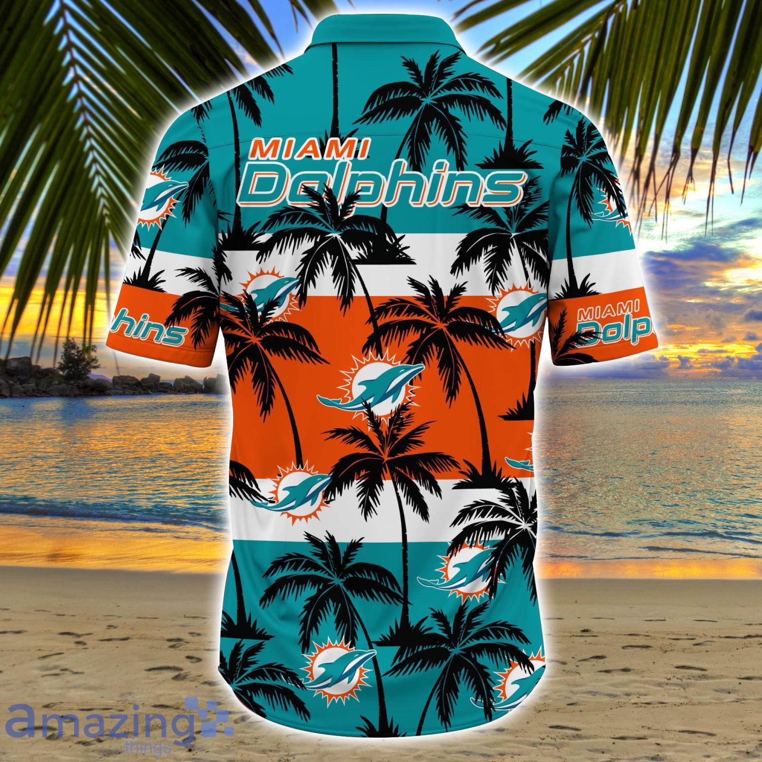 Miami Dolphins Hawaii Shirt Beach Palm Tree Aloha Summer Gift