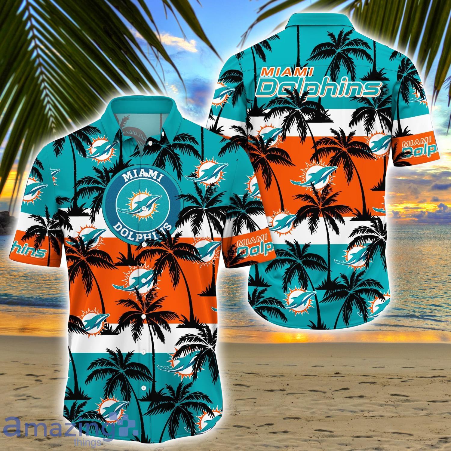 Miami Dolphins Team All Over Printed Hawaiian Aloha Shirt